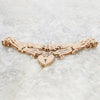Pre Owned 9ct Rose Gold Gate Bracelet With Padlock Fasten