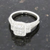 Pre Owned Vera Wang 18ct White Gold 0.95cts Diamond Cluster Ring
