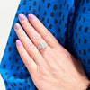 Pre Owned Vera Wang 18ct White Gold 0.95cts Diamond Cluster Ring