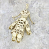 Pre Owned 9ct Yellow Gold Ragdoll Pendant