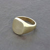 9ct Yellow Gold Heavy Polished Signet Ring Pre Owned | H&H Jewellers