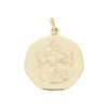 9ct Yellow Gold St Christopher Heptagon Pendant | H&H Jewellers