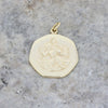 9ct Yellow Gold St Christopher Heptagon Pendant | H&H Jewellers