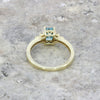 9ct Yellow Gold Emerald Cut Blue Topaz and Diamond Dress Ring | H&H