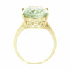 9ct Yellow Gold Large Green Amethyst Dress Ring Pre Owned | H&H