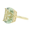 9ct Yellow Gold Large Green Amethyst Dress Ring Pre Owned | H&H