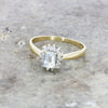 9ct Yellow Gold Aquamarine and 0.15cts Diamond Cluster Ring | H&H