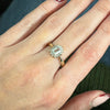 9ct Yellow Gold Aquamarine and 0.15cts Diamond Cluster Ring | H&H