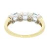 9ct Yellow Gold Blue Topaz and Diamond Half Eternity Ring CH1320 | H&H