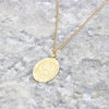 9ct Yellow Gold St Christopher Pendant With 9ct Gold Curb Chain | H&H