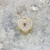 Rare Pandora 14ct Gold CZ Set Heart Padlock Charm 750833CZ | H&H