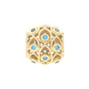 Pre Owned Rare Pandora 14ct Gold Round Blue Stone Set Charm CH1325 | H&H