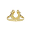 18ct Yellow Gold Ruby and Diamond Horse Shoe Ring Pre Owned | H&H