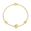 Genuine 14ct Gold Pandora Charm Bracelet 19cm With Charms Pre Owned CH1347