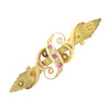 Vintage 15ct Yellow Gold Ruby Diamond Set Brooch 1909 | H&H