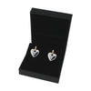 Clogau Cariad Silver and 9ct Rose Gold Heart Diamond Earrings 3SCA010 | H&H