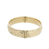 9ct Yellow Gold Metal Core Hinged Patterned Bangle | H&H Jewellers
