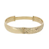 9ct Yellow Gold Metal Core Hinged Patterned Bangle | H&H Jewellers
