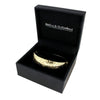 9ct Yellow Gold Metal Core Hinged Patterned Bangle | H&H Jewellers
