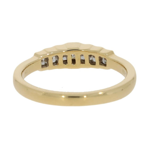 Pre Owned 18ct Yellow Gold 0.50cts Princess Cut Diamond Half Eternity Ring