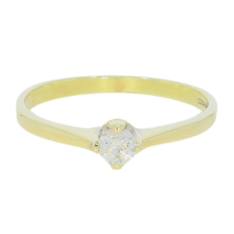 Pre Owned 9ct Yellow Gold Solitaire 0.15ct Diamond Ring | H&H