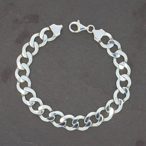 Pre Owned Sterling Silver 31.0g Heavy Curb Mens Bracelet | H&H