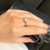 Platinum Round Brilliant Cut Diamond Halo Cluster Ring