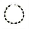 Derbyshire Blue John Sterling Silver Oblong Link Bracelet