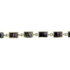 Derbyshire Blue John Sterling Silver Oblong Link Bracelet
