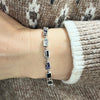 Derbyshire Blue John Sterling Silver Oblong Link Bracelet