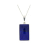 Lapis Lazuli And Turritella Agate Sterling Silver Reversible Pendant And Chain