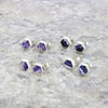 Derbyshire Blue John Silver Hexagonal Stud Earrings | H&H Jewellers