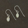 Sterling Silver Opalique Ladies Small Oval Drop Earrings | H&H