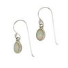 Sterling Silver Opalique Ladies Small Oval Drop Earrings | H&H