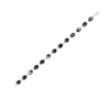 Derbyshire Blue John Sterling Silver Oval Link Bracelet