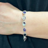 Derbyshire Blue John Sterling Silver Oval Link Bracelet | H&H