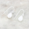 Derbyshire Blue John Sterling Silver Pear Shape Drop Earrings