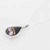 Derbyshire Blue John Teardrop Silver Pendant and Chain