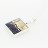 Derbyshire Blue John Square Silver Pendant & Chain