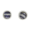 Derbyshire Blue John Sterling Silver Small Round Stud Earrings