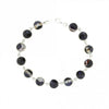 Derbyshire Blue John Sterling Silver Round Link Bracelet