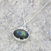 Derbyshire Blue John and Labradorite Silver Medium Pendant and Chain