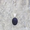 Derbyshire Blue John and Blue Goldstone Silver Pendant and Chain