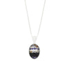 Derbyshire Blue John and Blue Goldstone Silver Pendant and Chain