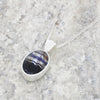 Derbyshire Blue John and Blue Goldstone Silver Pendant and Chain