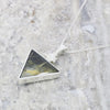 Derbyshire Blue John Inverted Pyramid Shape Reversible Pendant and Chain
