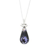 Derbyshire Blue John Large Teardrop Reversible Pendant and Chain