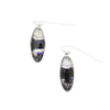 Derbyshire Blue John Sterling Silver Oval Drop Earrings
