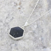 Derbyshire Blue John and Labradorite Medium Sterling Silver Pendant and Chain