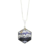 Derbyshire Blue John and Labradorite Large Sterling Silver Pendant and Chain
